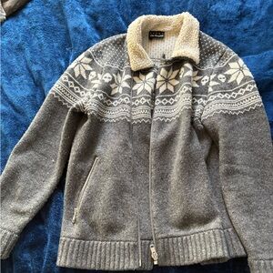 Kooples Patterned Zip-Up Sweater